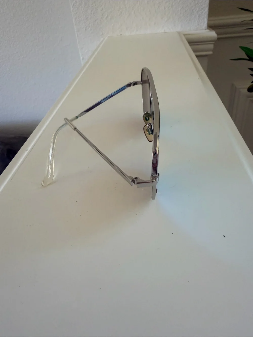 Quay Australia Silver Aviator Sunglasses with Mirrored Lenses
